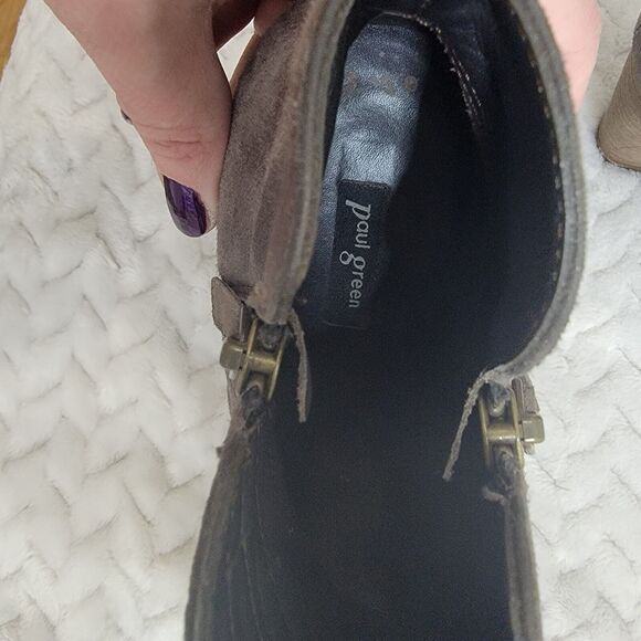 Paul Green Malibu Sliced Zip Ankle Booties UK‎ 5 US Size 7.5 Gray Metallic EUC - Picture 8 of 16